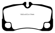 EBC 09-12 Porsche 911 (997) (Cast Iron Rotor only) 3.6 Carrera 2 Yellowstuff Rear Brake Pads