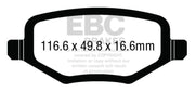 EBC 12+ Chrysler Town & Country 3.6 Greenstuff Rear Brake Pads