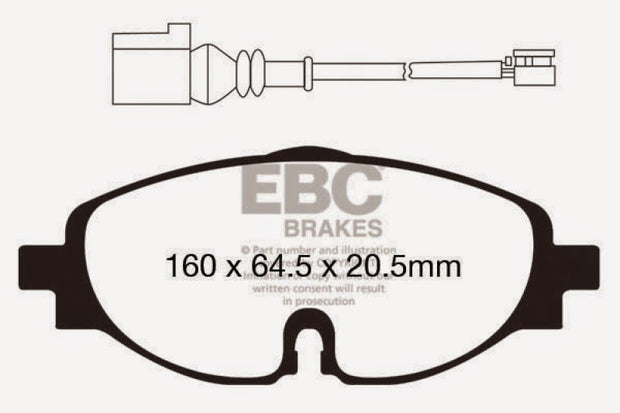 EBC 15-19 Volkswagen GTI (Mk7) Redstuff Front Brake Pads