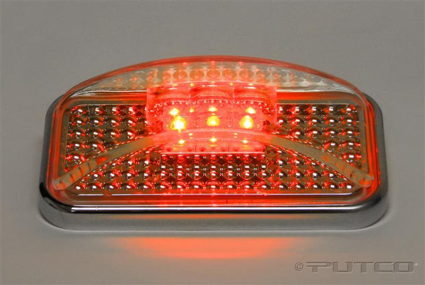 Putco Universal Side Marker - Red LED w/Ion Chrome Lens Universal Side Markers