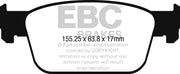 EBC 2017+ Audi A4 2.0L Turbo (B9) Greenstuff Front Brake Pads