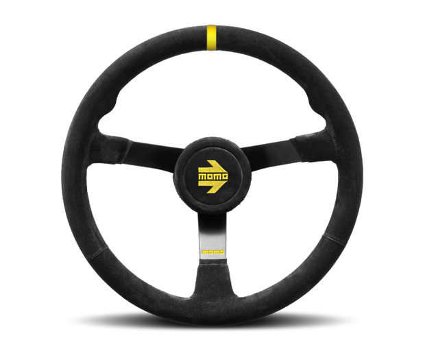 Momo MODN38 Steering Wheel 380 mm -  Black Suede/Black Spokes