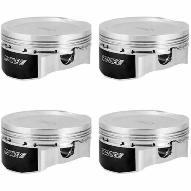 Manley 03-06 Evo 8/9 (7 Bolt 4G63T) 86mm +1mm 100mm Stroke 8.5:1 Dish Extreme Duty Pistons w/ Rings