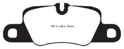 EBC 12-15 Porsche 911 (991) (Cast Iron Rotor only) 3.8 Carrera S Redstuff Rear Brake Pads