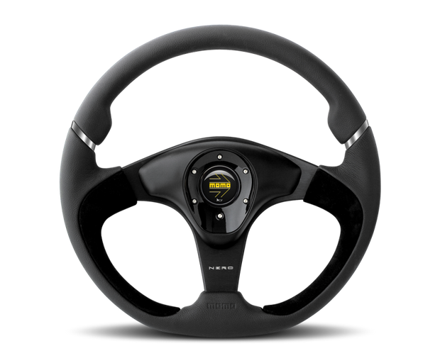 Momo Nero Steering Wheel 350 mm - Black Leather/Suede/Black Spokes