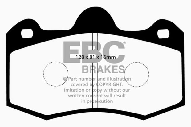 EBC 11+ Mclaren MP4-12C 3.8 Twin Turbo Yellowstuff Rear Brake Pads