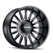 Mayhem 8114 Utopia 22x12 / 8x180 BP / -44mm Offset / 124.2mm Hub Black w/ Milled Spokes Wheel