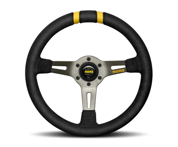 Momo MODDRIFT Steering Wheel 330 mm -  Black Suede/Anth Spokes/2 Stripes