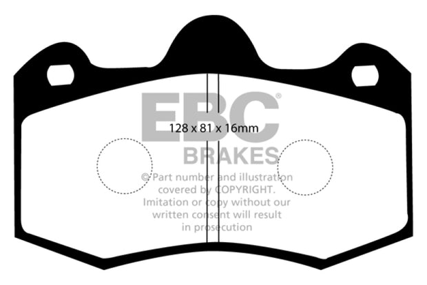 EBC 11+ Mclaren MP4-12C 3.8 Twin Turbo Orangestuff Rear Brake Pads