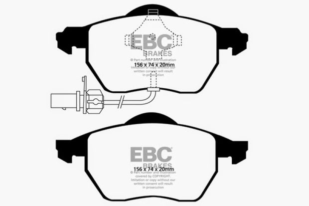 EBC 03-04 Audi A4 1.8 Turbo Yellowstuff Front Brake Pads