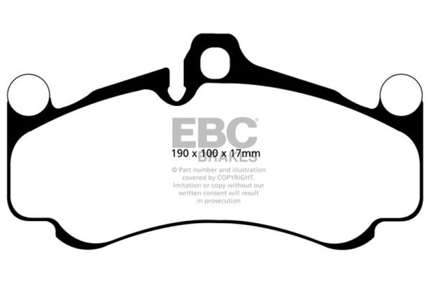 EBC 10-12 Porsche 911 (997) (Cast Iron Rotor only) 3.8 GT3 Yellowstuff Front Brake Pads