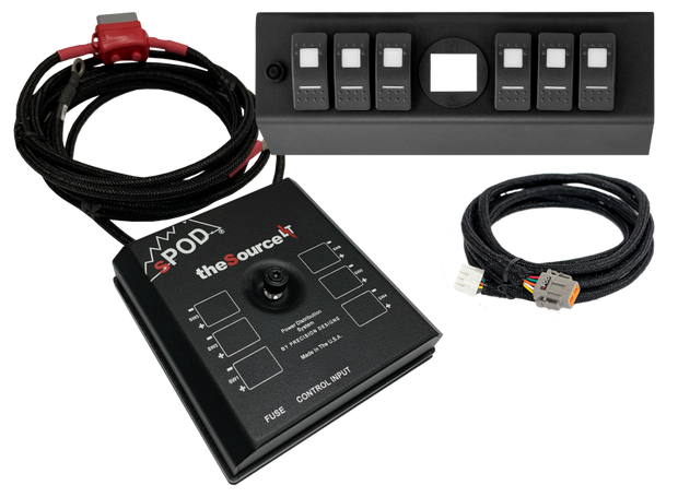 Spod 09-18 Jeep Wrangler JK SourceLT w/ Genesis Adapter and Amber LED Switch Panel