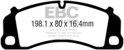 EBC 13-15 Porsche 911 (991) (Cast Iron Rotor only) 3.8 GT3 Yellowstuff Front Brake Pads