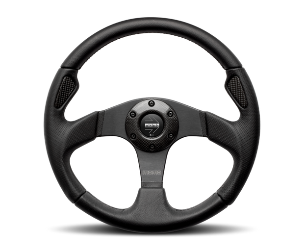 Momo Jet Steering Wheel 350 mm -  Black AirLeather/Black Spokes