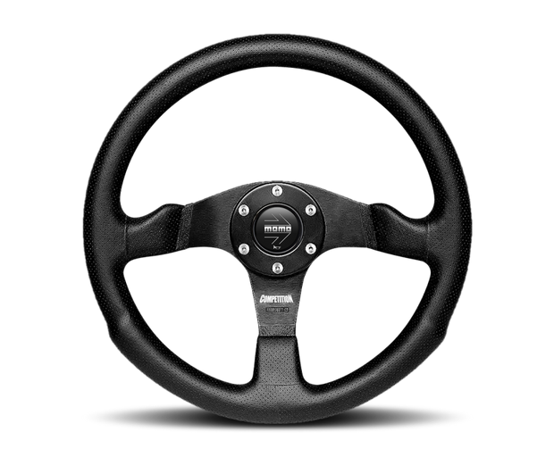 Momo Competition Steering Wheel 350 mm - Black AirLeather/Black Spokes