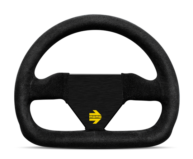 Momo MOD12 Steering Wheel 250 mm -  Black Suede/Black Spokes