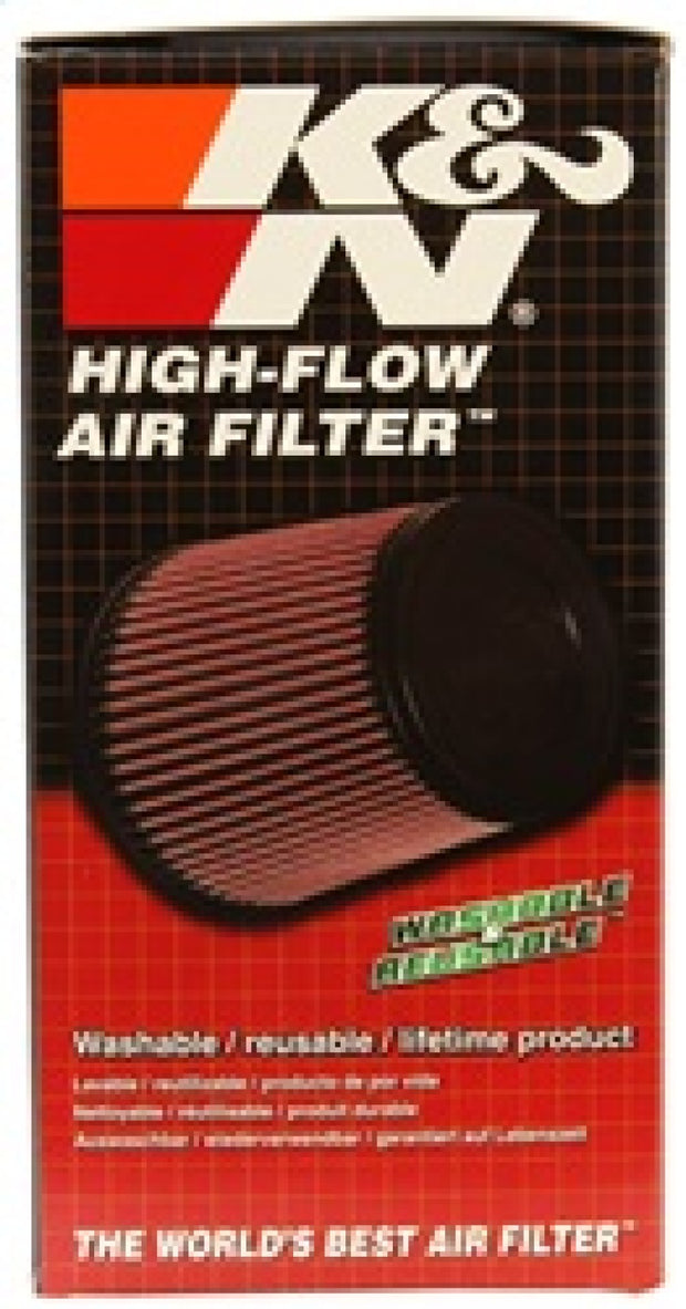 K&N Filter Universal Rubber Round Straight Filter 20 Deg Angled 2-7/16in Flange 3-3/4in OD 5in H