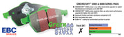 EBC 06-13 Audi A3 2.0 Turbo (Girling rear caliper) Greenstuff Rear Brake Pads