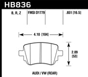 Hawk 15-17 Volkswagen Golf / 15-16 Volkswagen Golf GTI HPS 5.0 Rear Brake Pads