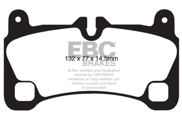 EBC 08 Porsche Cayenne 4.8 Turbo Extra Duty Rear Brake Pads