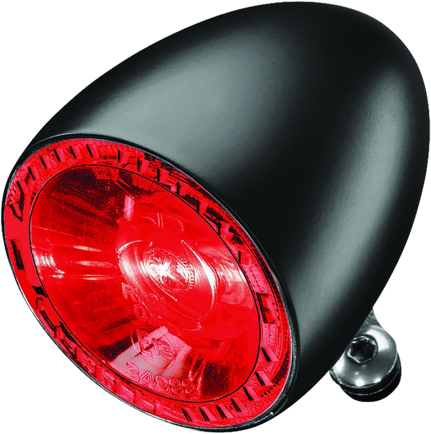 Kuryakyn Bullet 1000 Run Brake Taillight Clear Lens Red/Red Satin Black