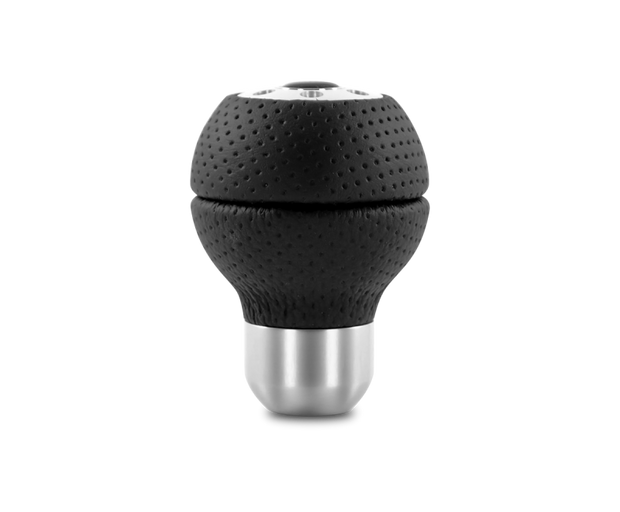 Momo Race Shift Knob - Black Airleather, Aluminum Insert