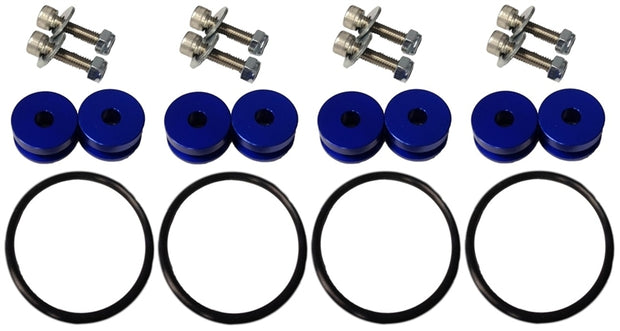 Torque Solution Billet Bumper Quick Release Kit Combo (Blue): Universal