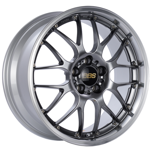 BBS RS-GT 19x9.5 5x112 ET38 Diamond Black Center Diamond Cut Lip Wheel -82mm PFS/Clip Required