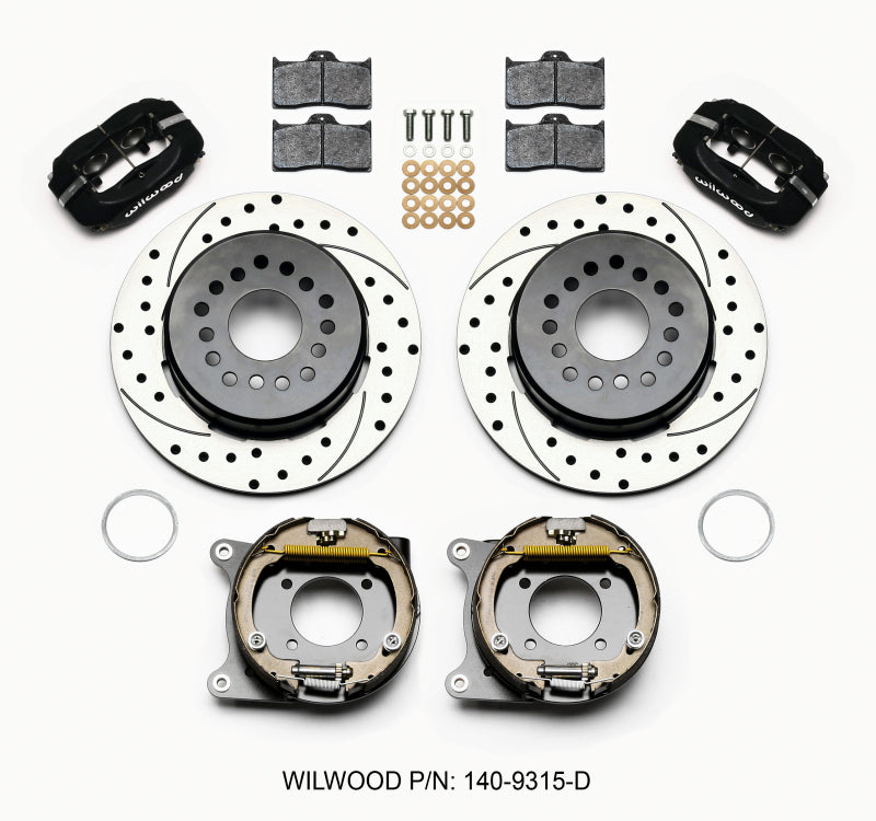 Wilwood Forged Dynalite P/S Park Brake Kit Drilled 12 Bolt 2.75in