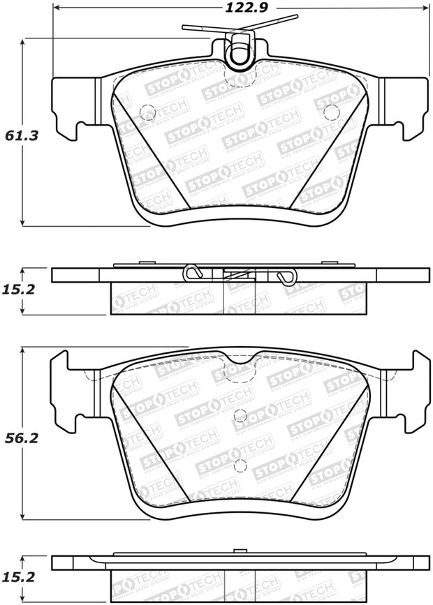 StopTech 2014 Acura TSX Sport Performance Rear Brake Pads