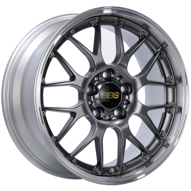 BBS RS-GT 19x8.5 5x114.3 ET30 Diamond Black Center Diamond Cut Lip Wheel -82mm PFS/Clip Required