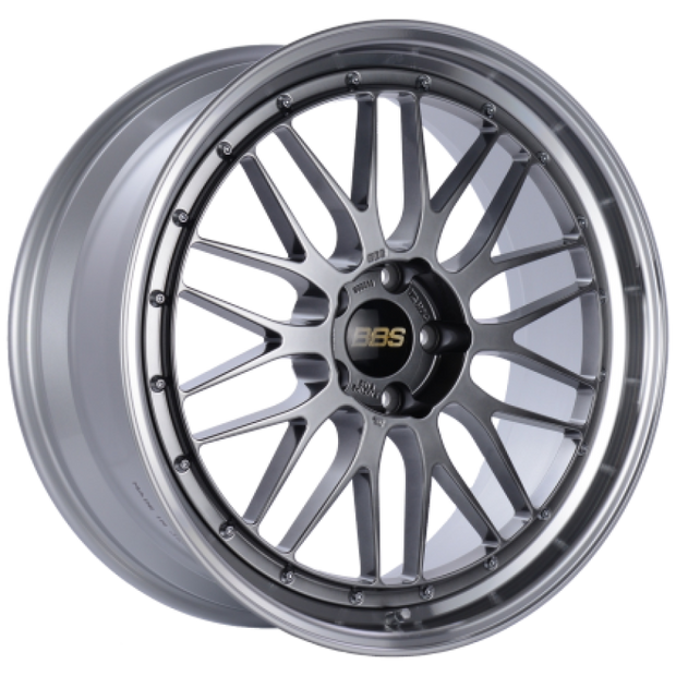 BBS LM 19x9.5 5x112 ET32 Diamond Black Center Diamond Cut Lip Wheel - 82mm PFS Required