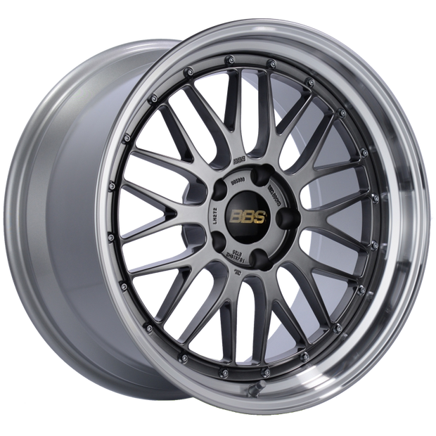 BBS LM 19x8.5 5x112 ET32 Diamond Black Center Diamond Cut Lip Wheel -82mm PFS/Clip Required