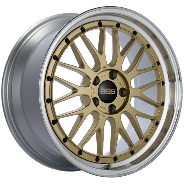 BBS LM 19x9 5x112 ET42 Gold Center Diamond Cut Lip Wheel -82mm PFS/Clip Required