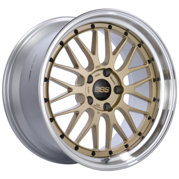 BBS LM 19x12 5x130 ET44 CB 71.6 Gold / Diamond Cut Lip Wheel