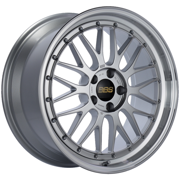 BBS LM 19x9 5x112 ET42 Diamond Silver Center Diamond Cut Lip Wheel -82mm PFS/Clip Required